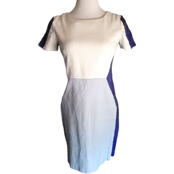 Boden Blue White Textured Pippa Tunic Dress Size 6P Style WH988 - Picture 2 of 14